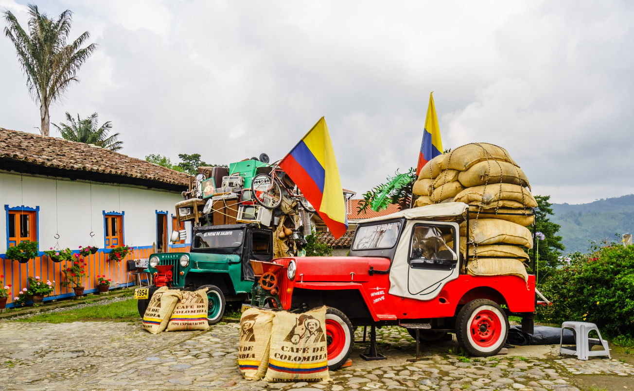 The village of Salneto next to the valley of Salento in Colombia.